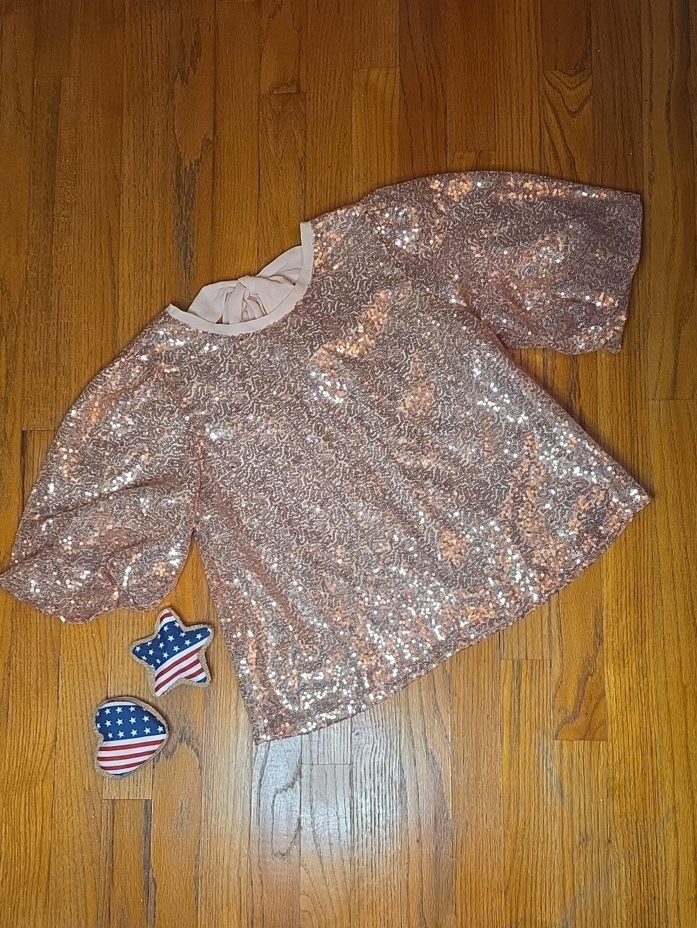 Umgee Rose Gold/Gold Sequense Top Size S